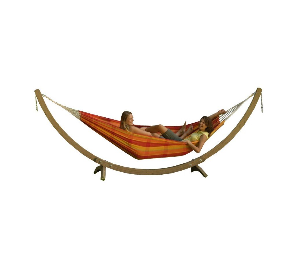 Hamac double Barbados Papaya avec son Support bois Olymp ~ Hamac Et Support Bois Hamac double Barbados Papaya avec son Support bois Olymp ~ Hamac Et Support Bois