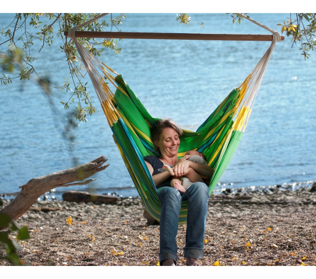 chaise suspendue Orquidea couleur verte- taille S - La Siesta