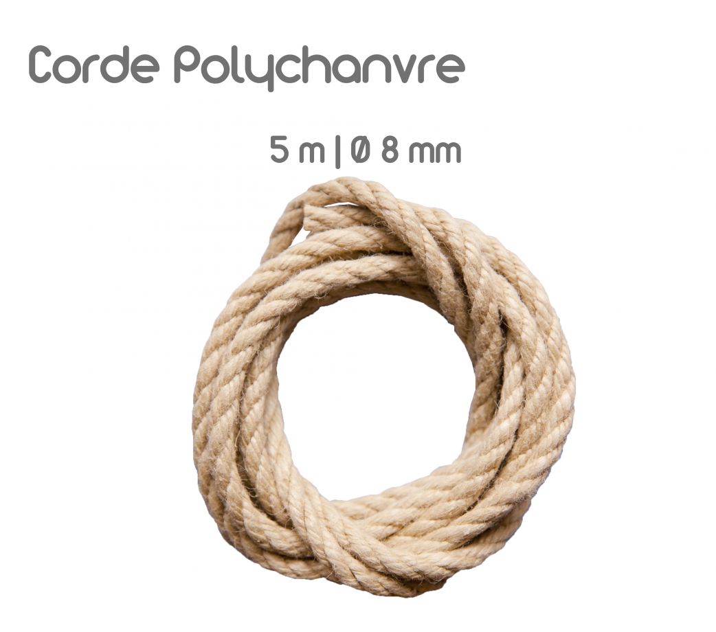 Corde Poly-Chanvre 5 M pour attacher un hamac - Escuderos