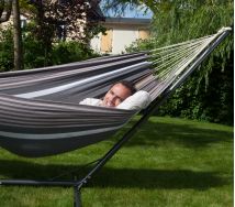 Sagay XL Sablayan Cappuccino : hamac double avec support